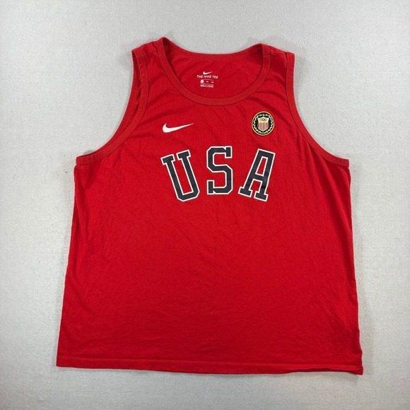 Nike Other - Nike Tank Top Mens 2XL Red Team USA Olympics Sleeveless Embroidered Gym Run